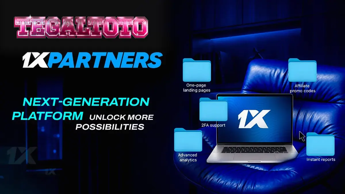 Dasbor afiliasi 1xPartners yang diperbarui dengan antarmuka modern
